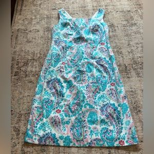 Talbots colorful sheath style dress size 4